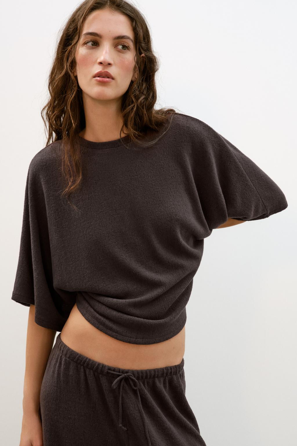 TOP R?STICO MANGA CORTA / Crudo - Zara фото 16