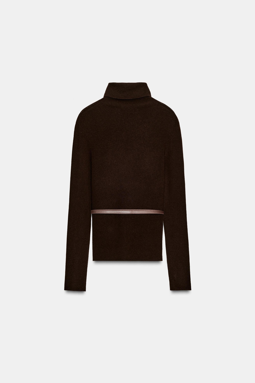 100% WOOL HIGH NECK JUMPER WITH BELT - Zara фото 14