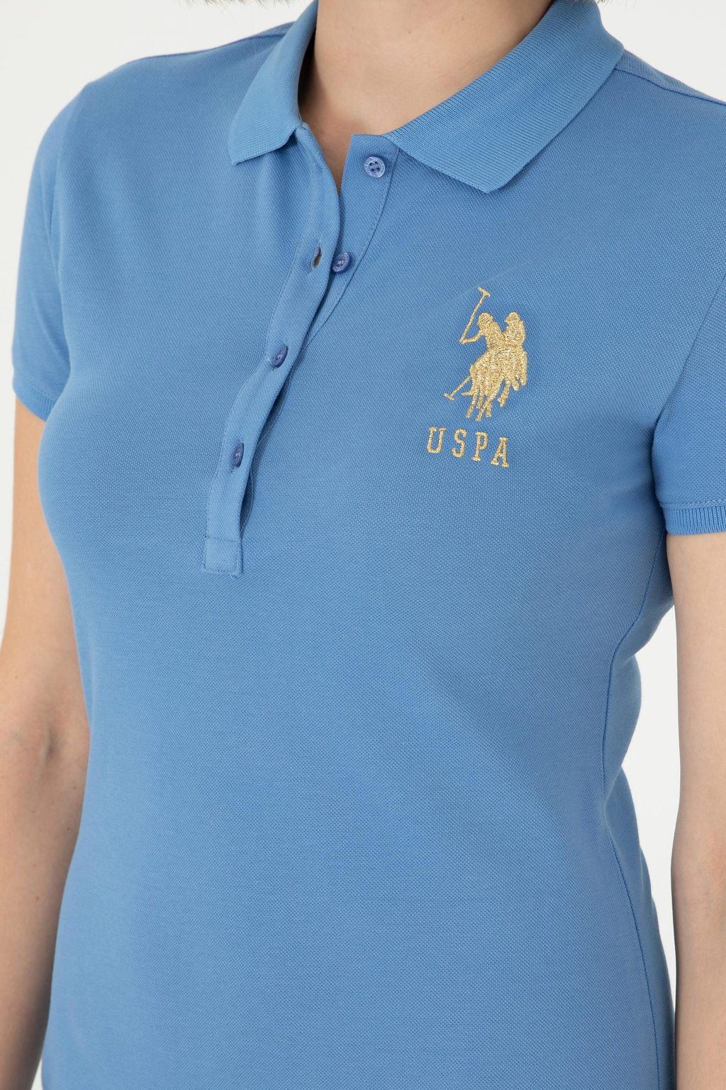 Женское темно-синее трикотажное платье - U.s. polo assn фото 6