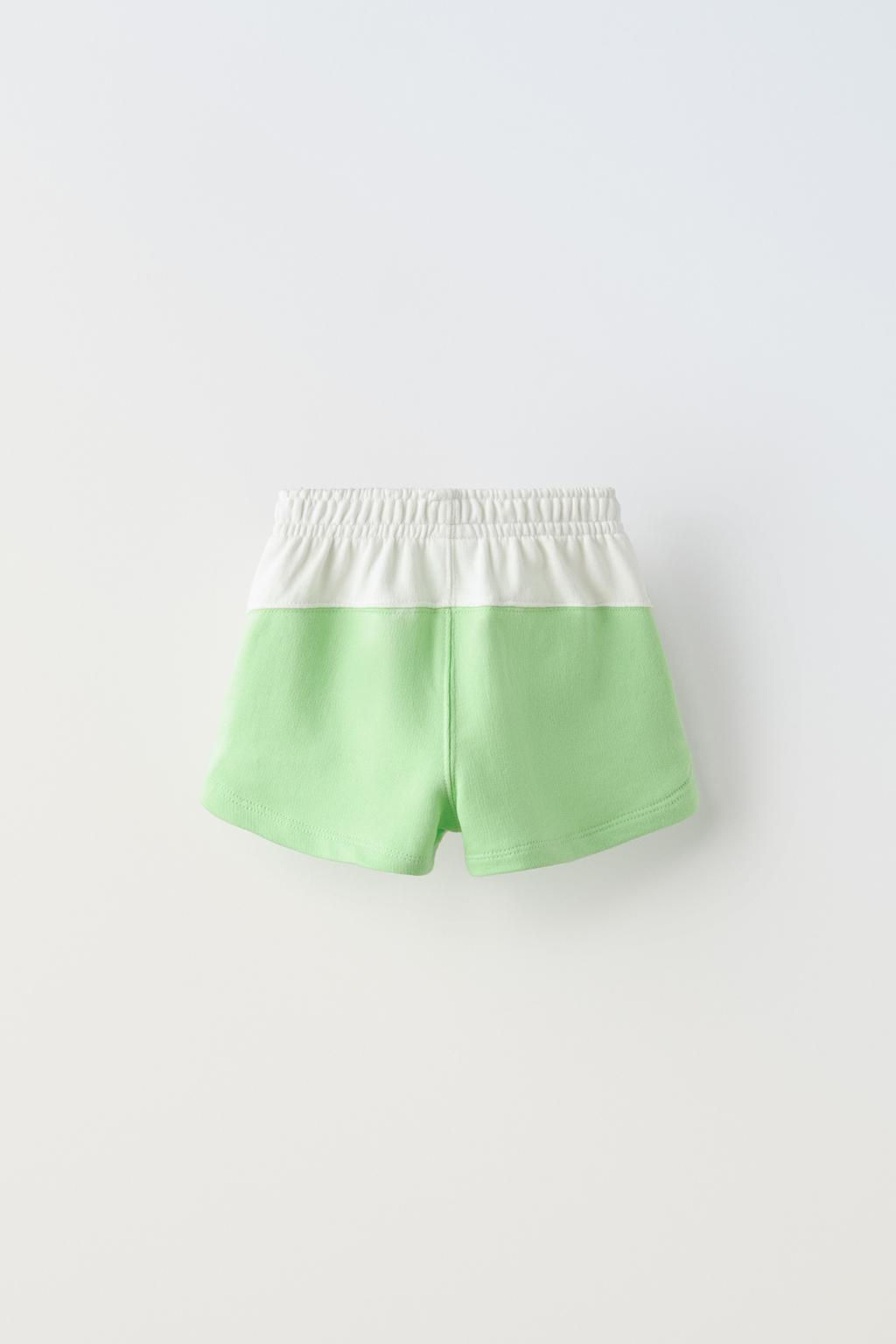 COLOUR BLOCK BERMUDA SHORTS WITH SLOGAN - Zara фото 6