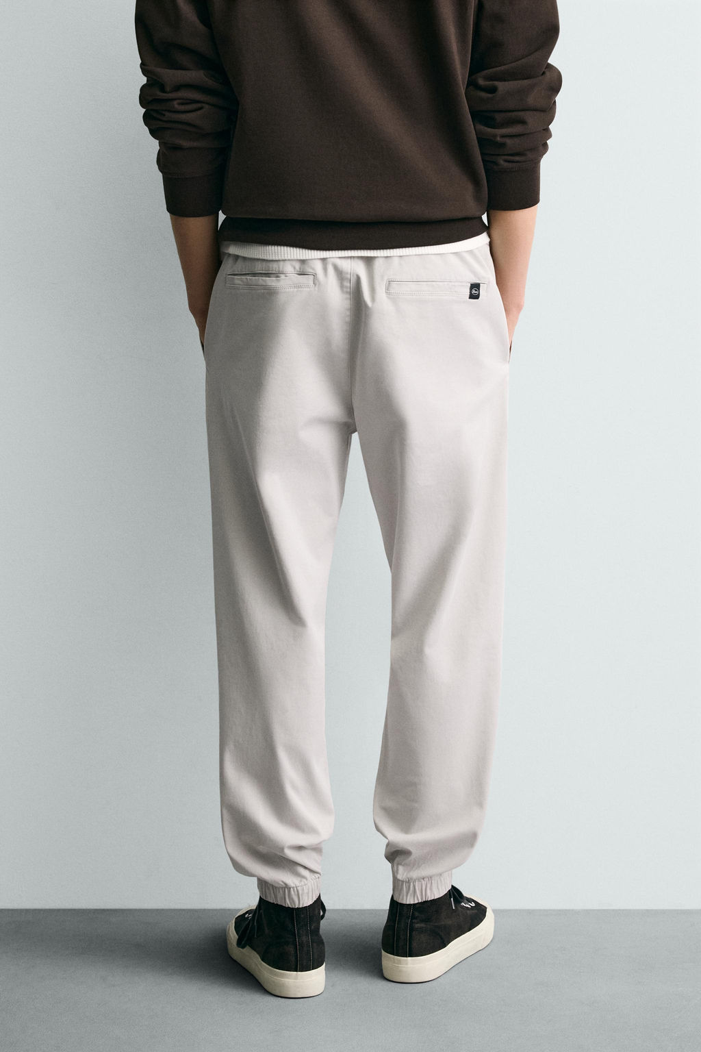 PANTAL?N CINTURA JOGGER SLIM FIT / Gris claro - Zara фото 3