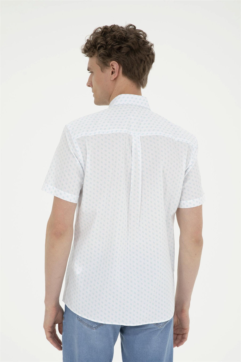 U. S. Polo Assn / Мужская мятная рубашка с коротким рукавом - U.s. polo assn фото 4