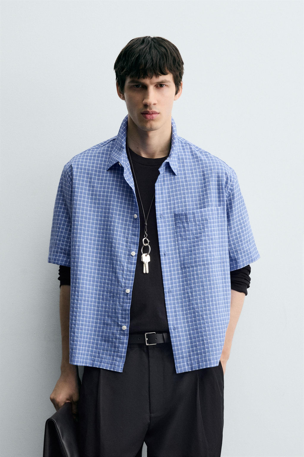 BOXY FIT CHECK SHIRT - Zara фото 2