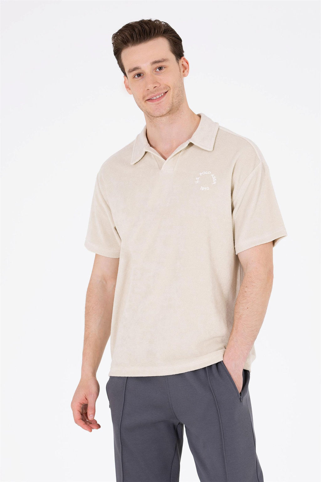 U. S. Polo Assn Мужская футболка Stone Comfort с воротником-поло