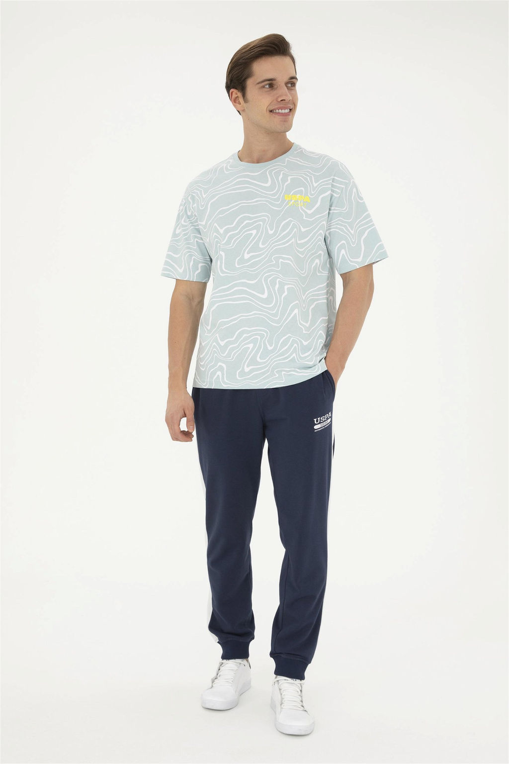 Мужская футболка водно-зеленого цвета - U.s. polo assn фото 4