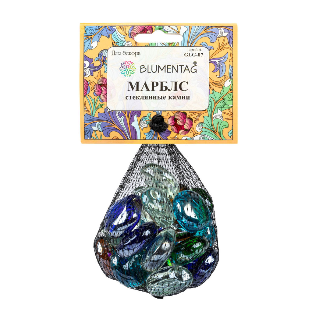 Blumentag GLG-07 МАРБЛС камни стеклянные 6 х 340 г 10 г №02 сердце 26x27 мм фото 8