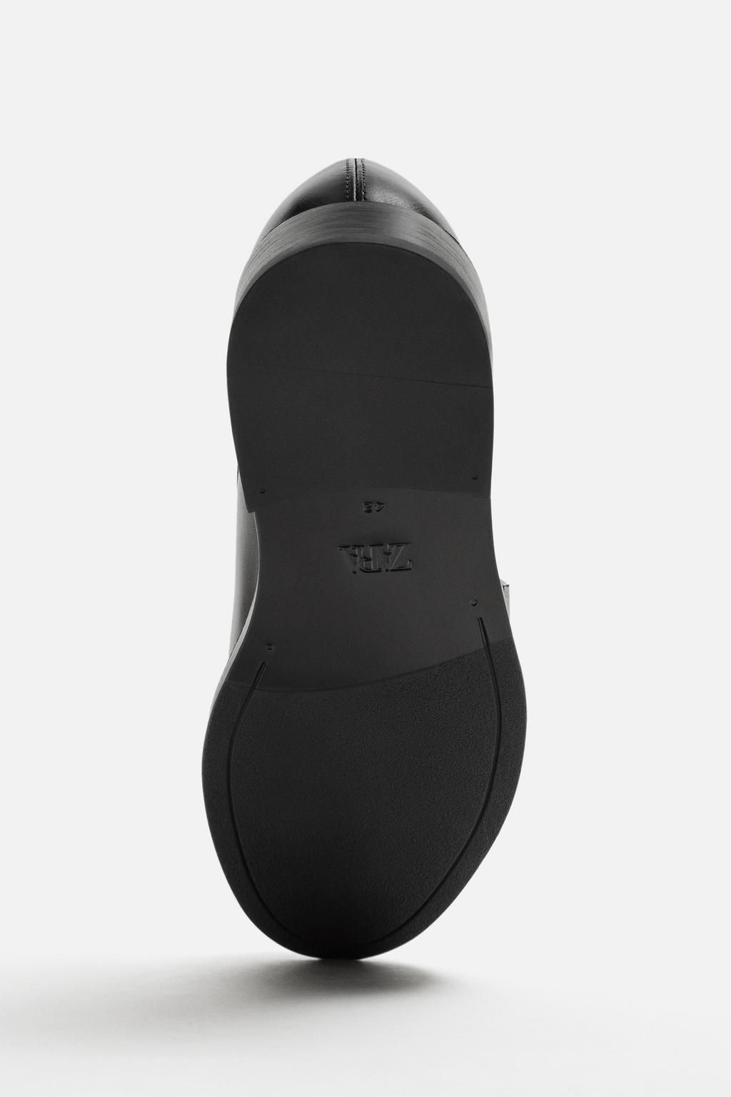 LEATHER BUCKLE SHOE - Zara фото 6