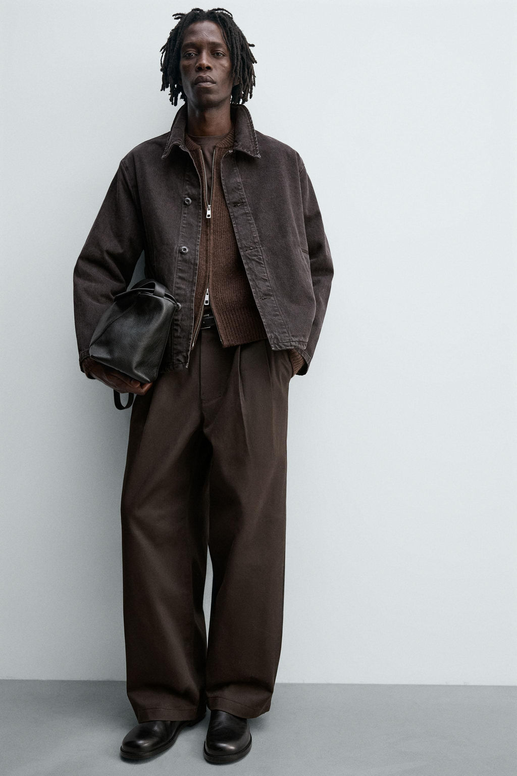 PLEATED CHINO TROUSERS - Zara фото 4