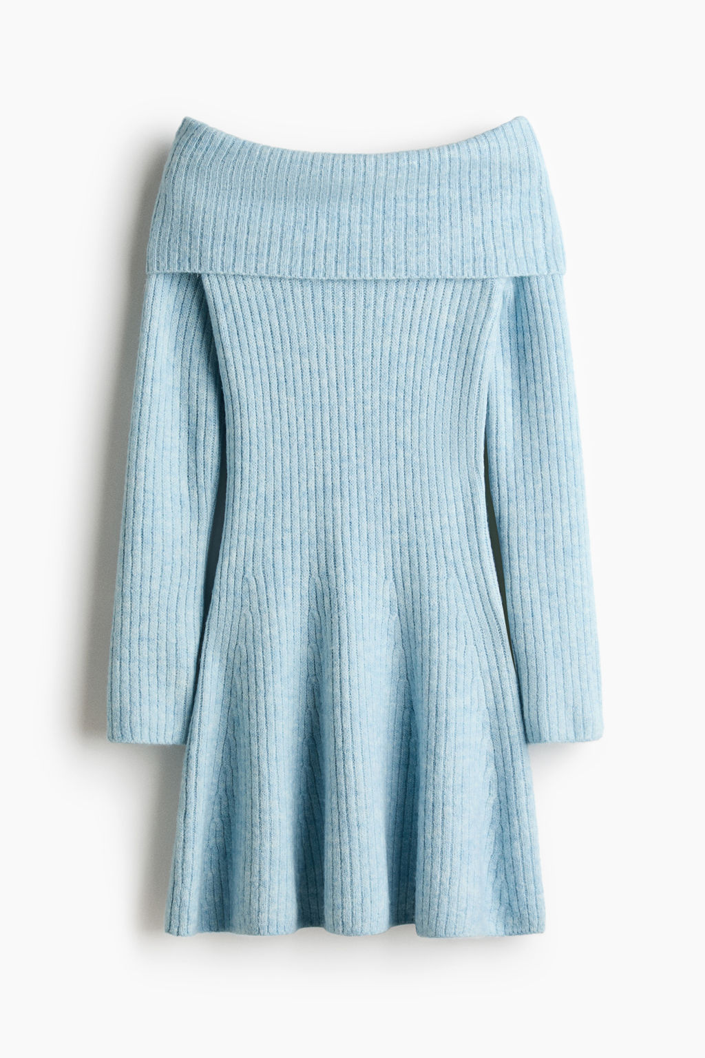 Vestido off-the-shoulder en punto de canal? - H&m фото 4