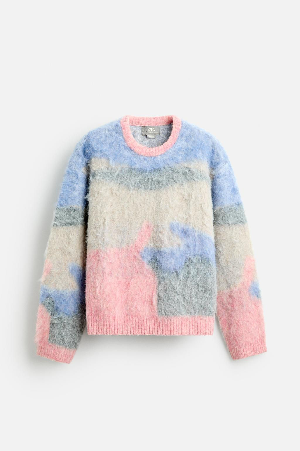 TEXTURED COLOUR BLOCK SWEATER - Zara фото 7
