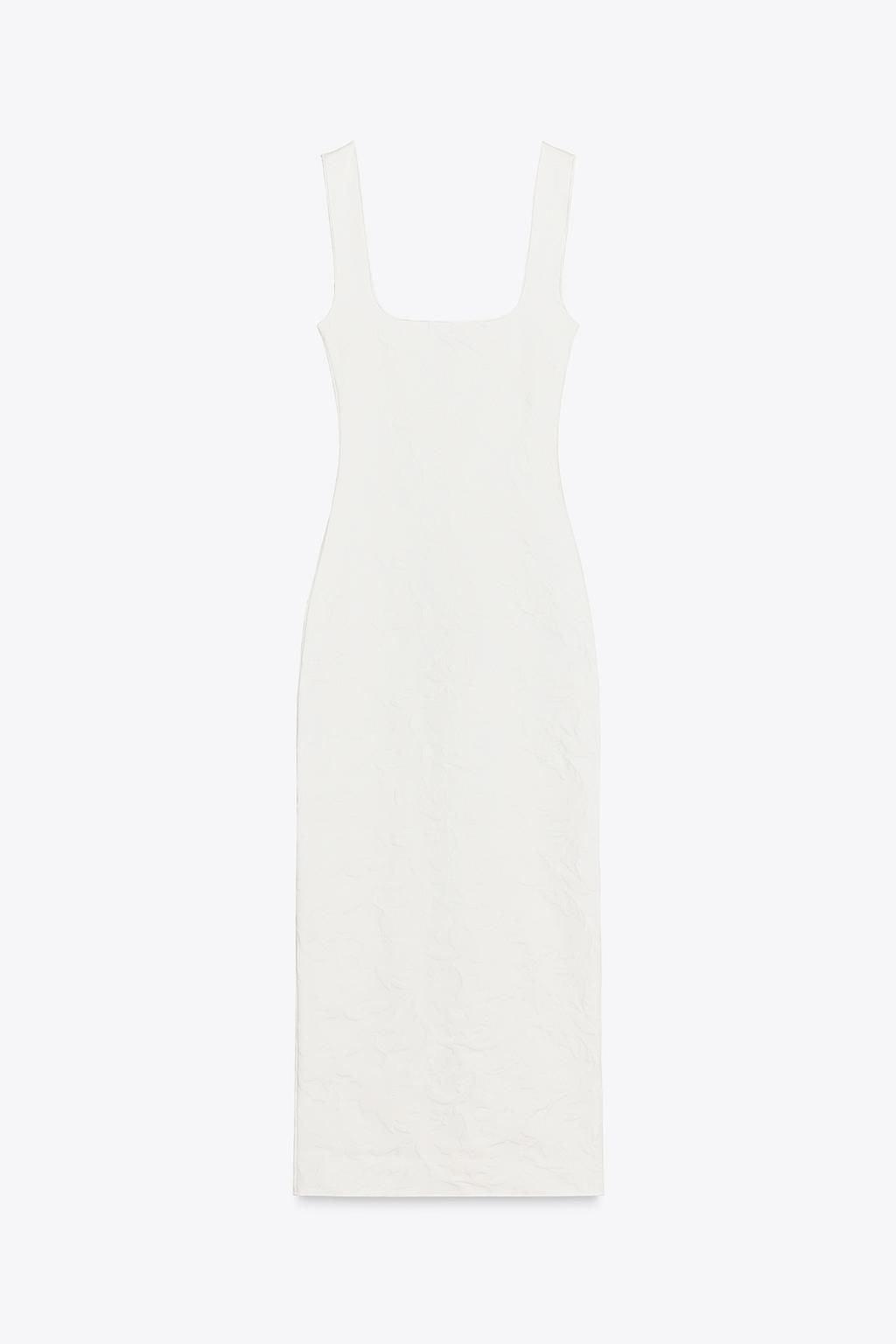 STRETCH SQUARE NECK DRESS - Zara фото 7