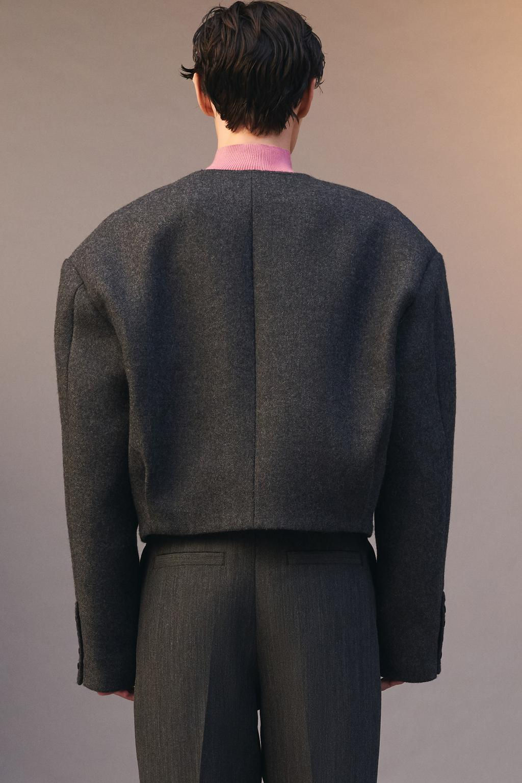 LIMITED EDITION CROPPED FIT BLAZER - Zara фото 3