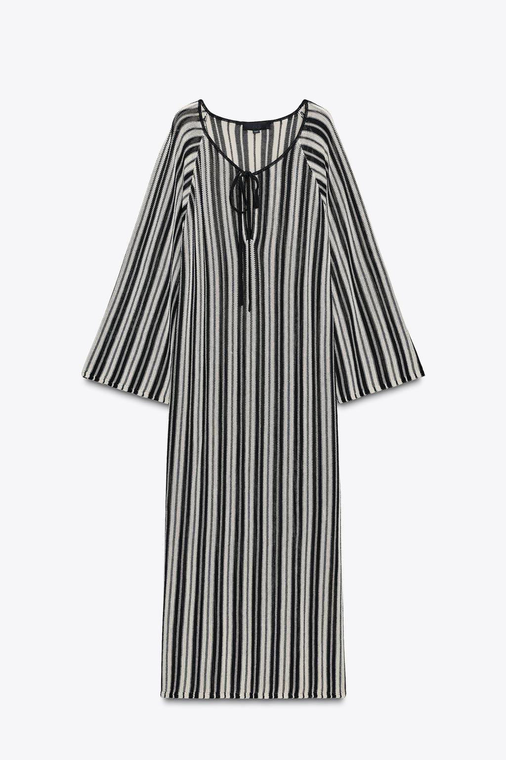 STRIPED KNIT DRESS WITH LINEN - Zara фото 8