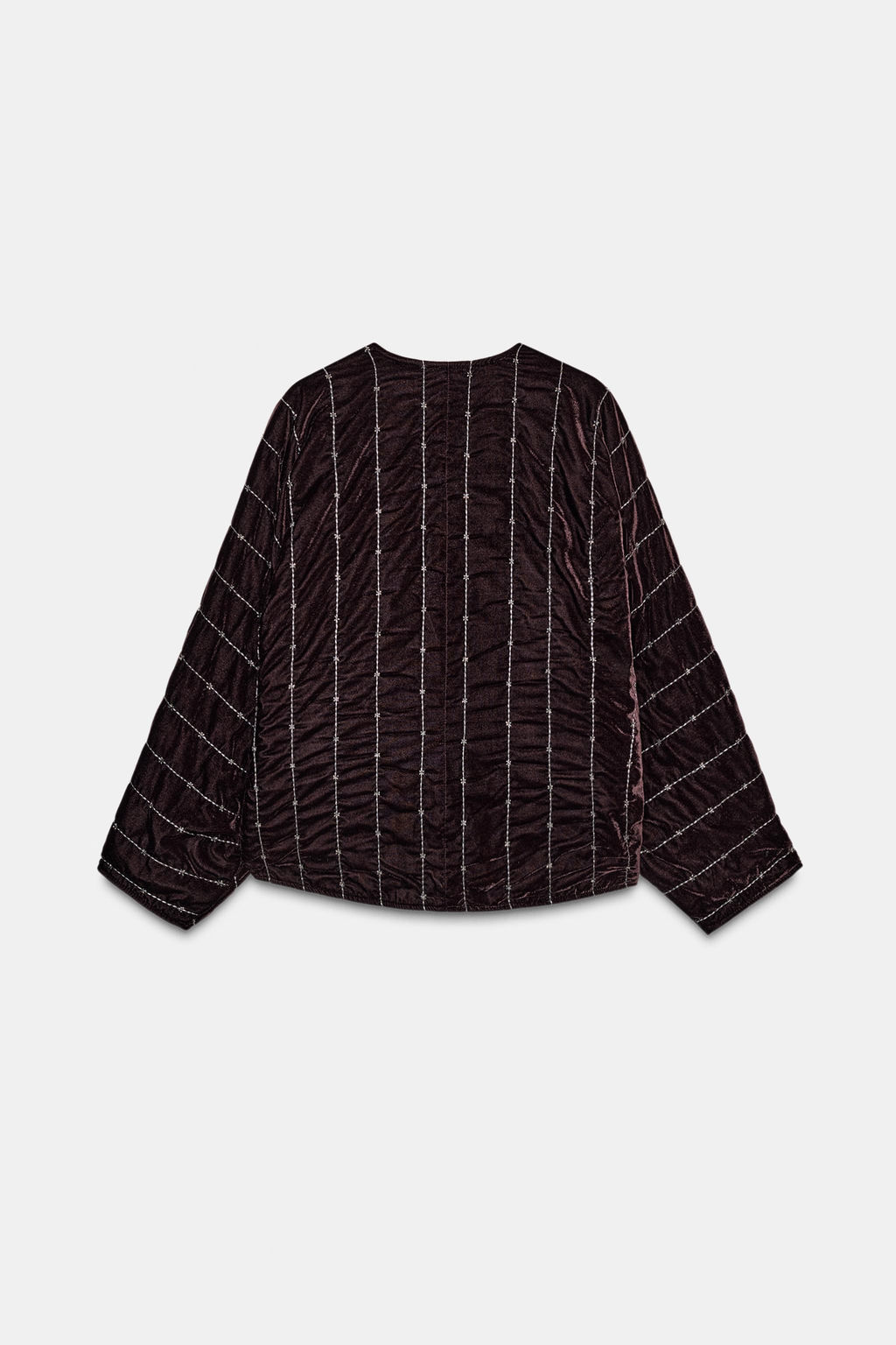 QUILTED VELVET KIMONO WITH BEADS - Zara фото 4