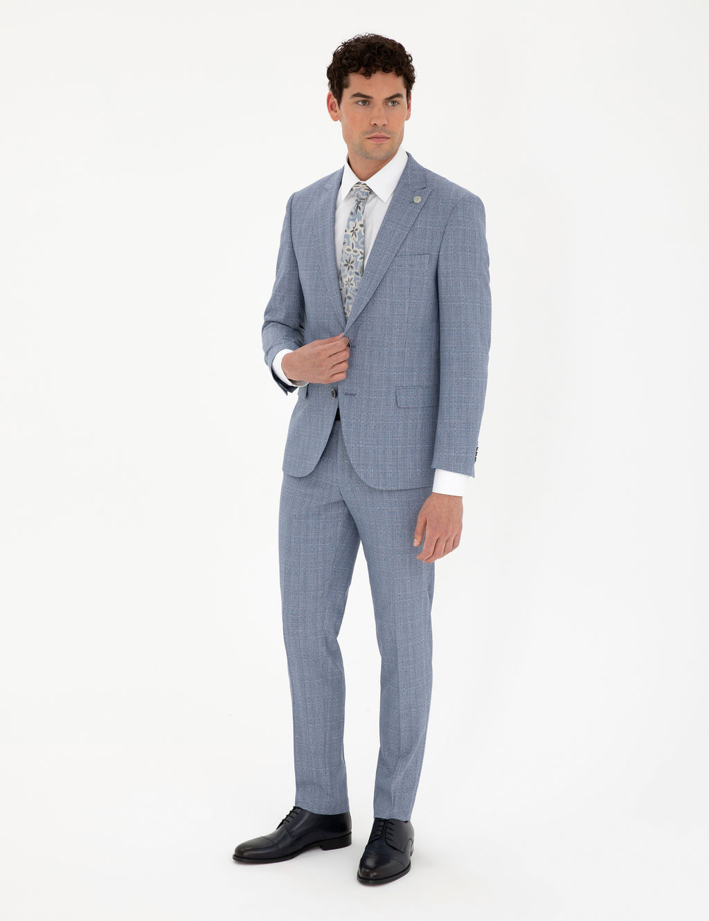 Saks Extra Slim Fit Ekose Tak_m Elbise