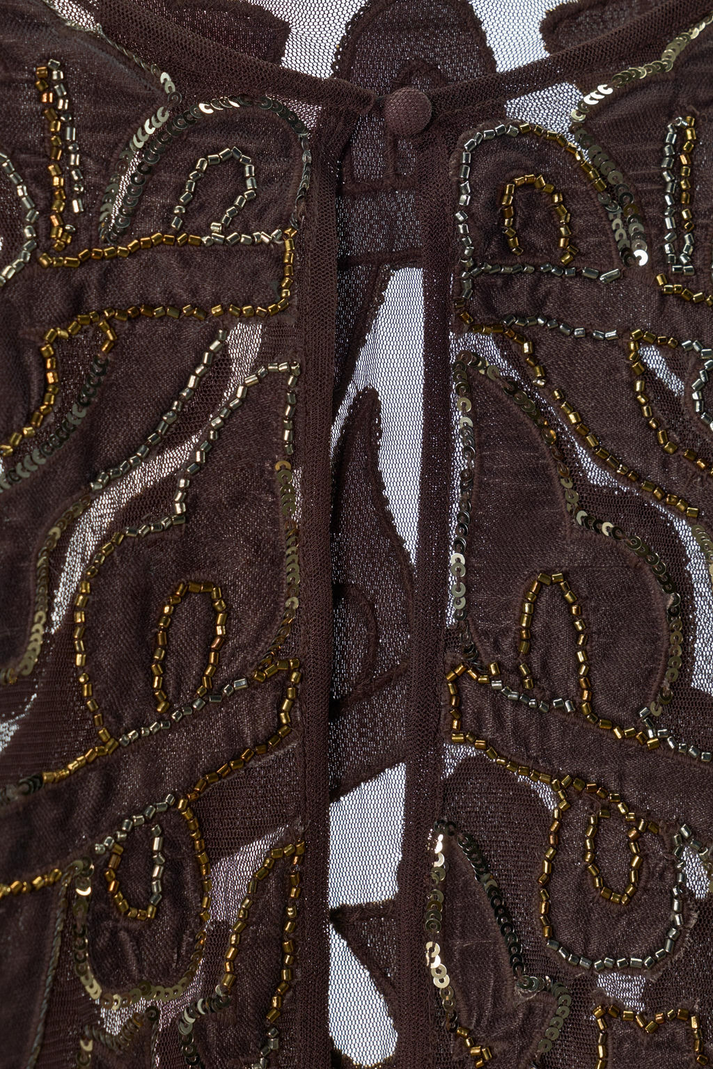 COMBINED VELVET BEADED SEQUIN CAPE - Zara фото 4