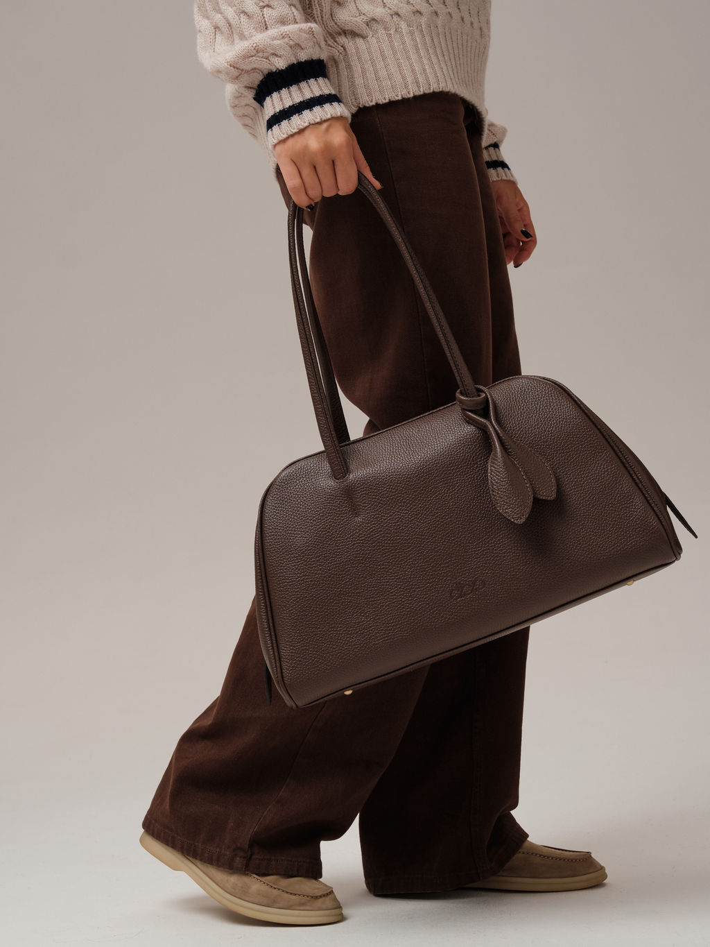 Кожаная сумка Petal DBR 31338 коричневый торф  фото 4