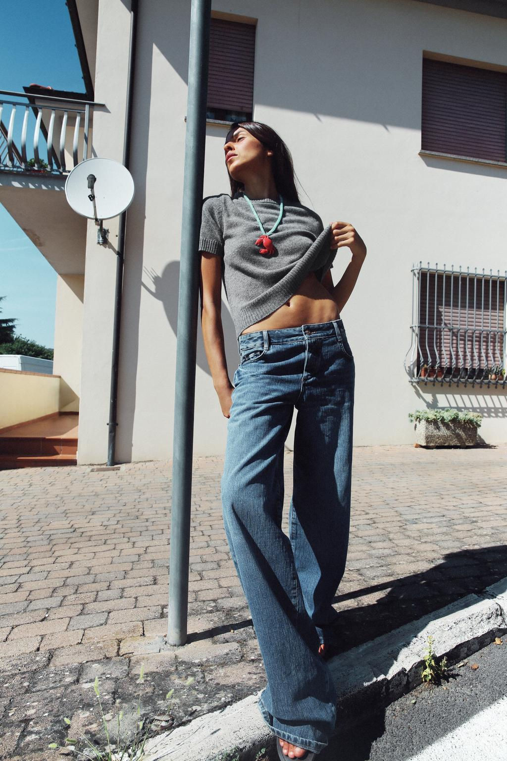 BASIC 100% WOOL SHORT SLEEVE TOP - Zara фото 4