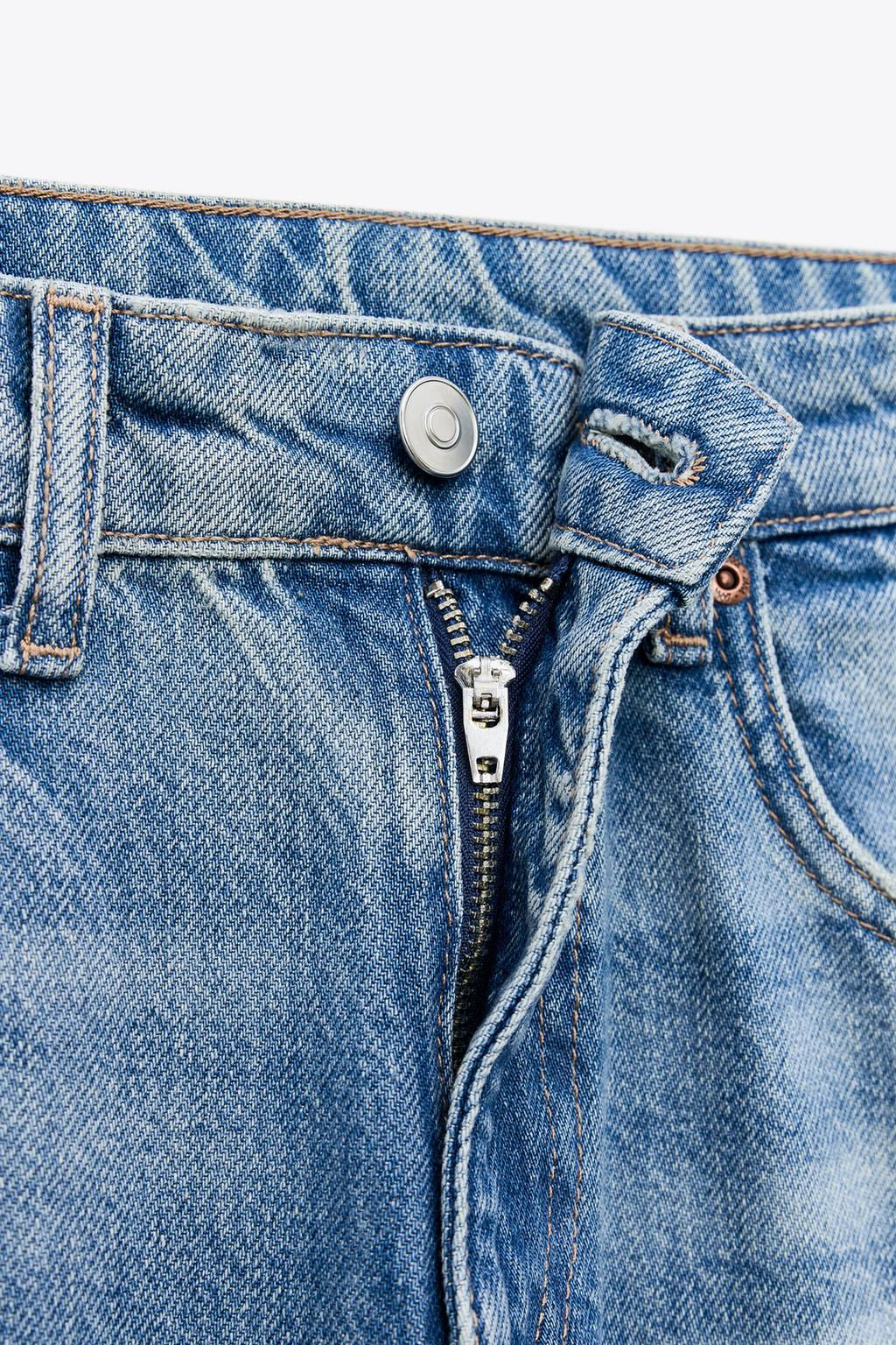 TRF WIDE-LEG MID-RISE FULL LENGTH JEANS - Zara фото 15