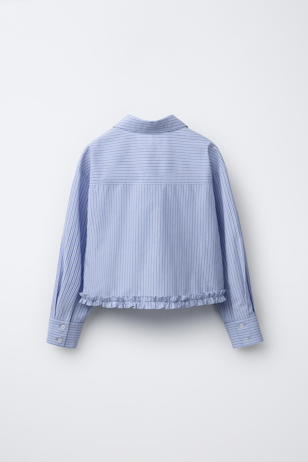 STRIPED SHIRT WITH RUFFLES - Zara фото 2