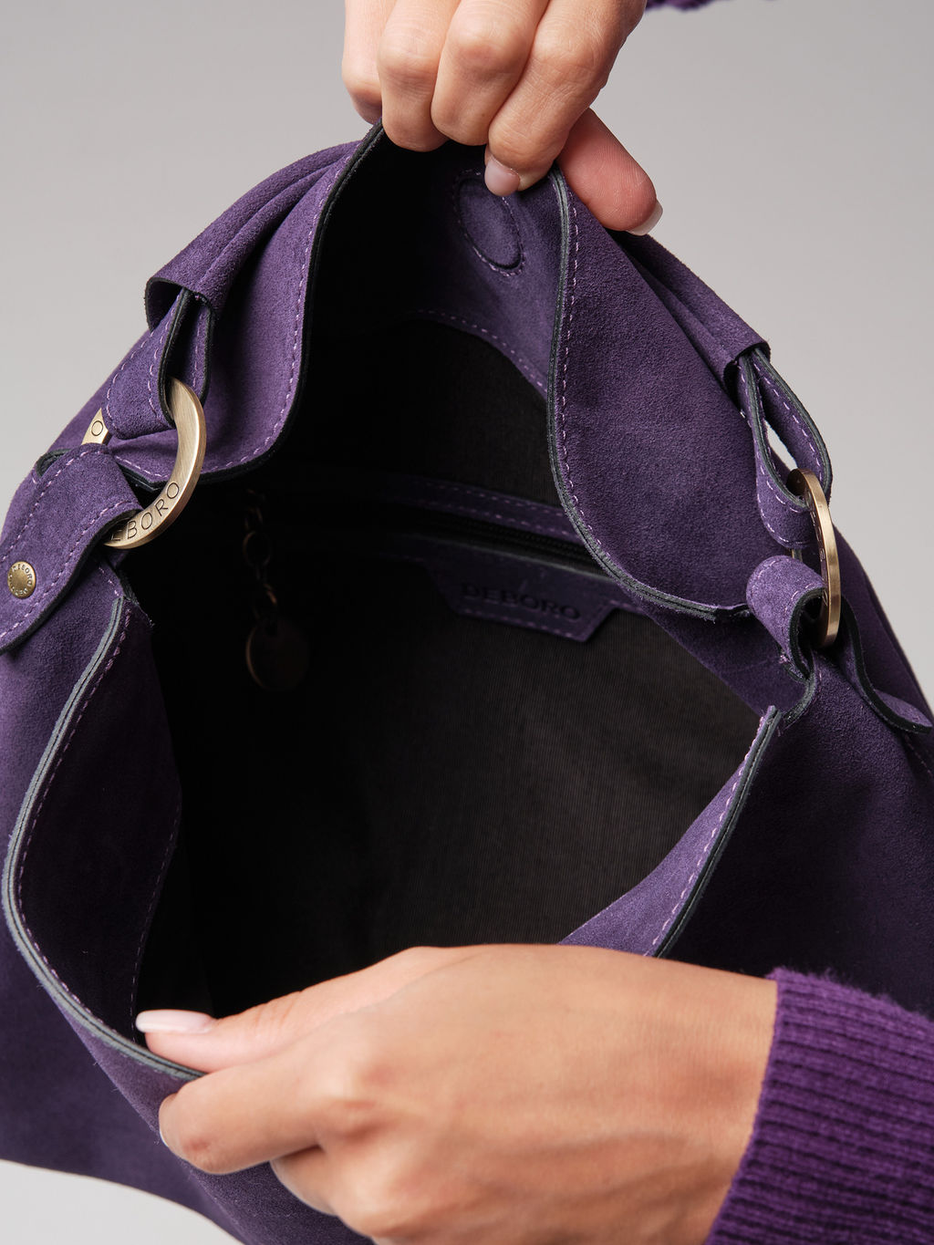 Замшевая сумка на плечо Deboro 30900 виноград