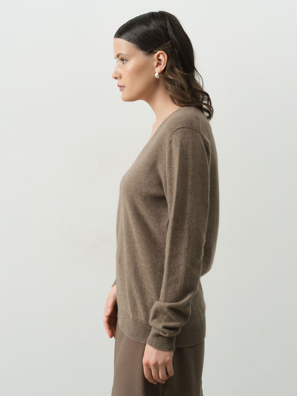 Джемпер из кашемира женский KW070523-E капучино