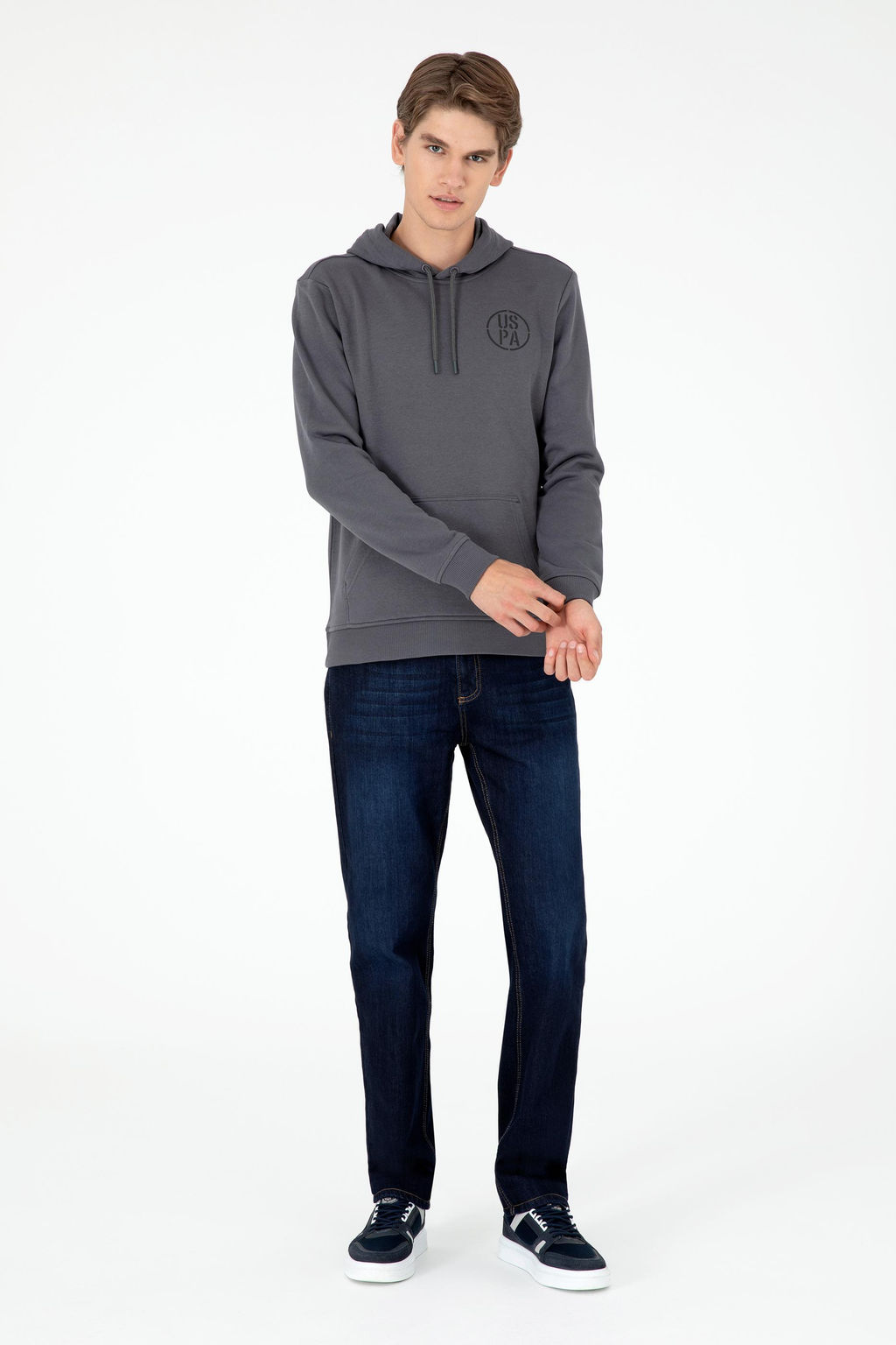 Мужской свитшот антрацитового цвета Неожиданная скидка в корзине - U.s. polo assn фото 4