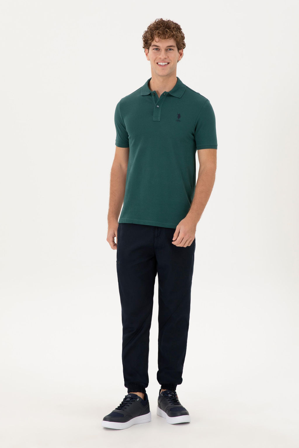 Мужские темно-синие брюки из плотной ткани - U.s. polo assn фото 3