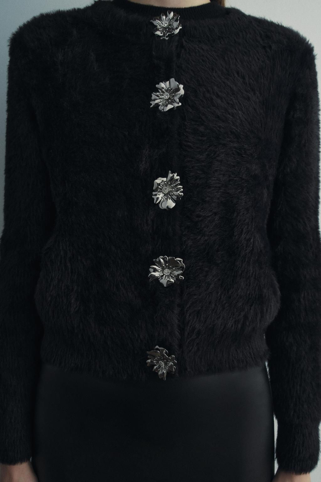 FUZZY KNIT CARDIGAN - Zara фото 3