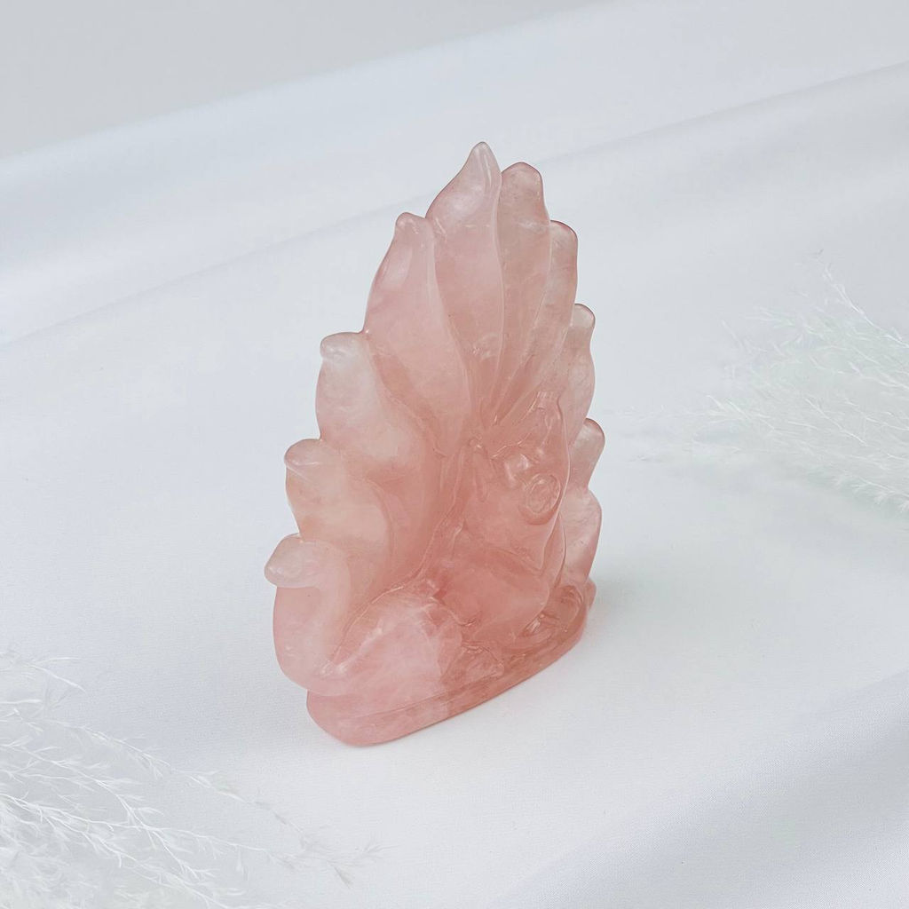 Лиса "Кицунэ" из Розового кварца