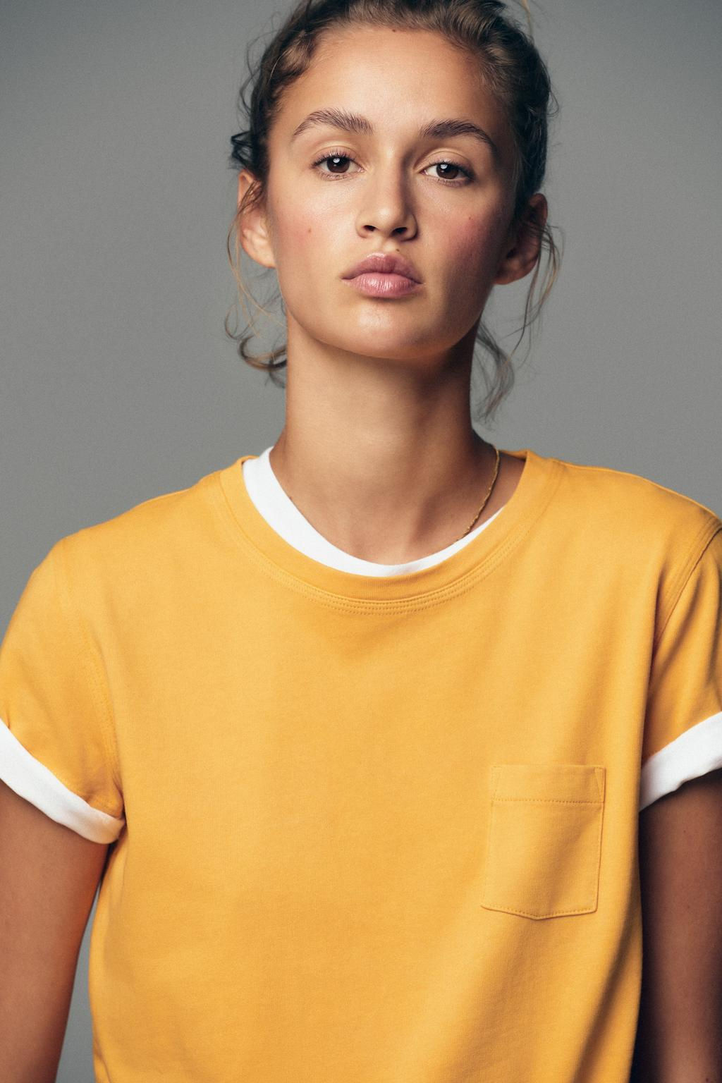 WASHED T-SHIRT WITH POCKET - Zara фото 20