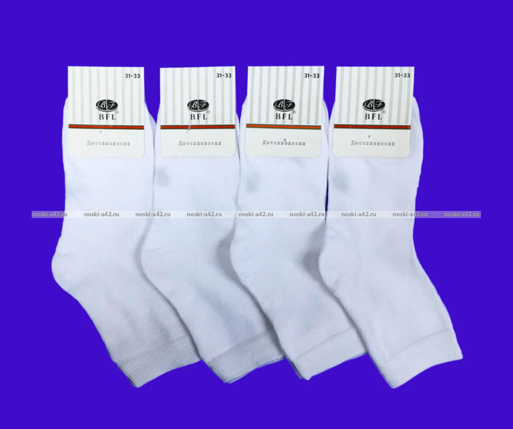 Цена за 12 пар. Носки детские белые универсальные (мальчик-девочка)