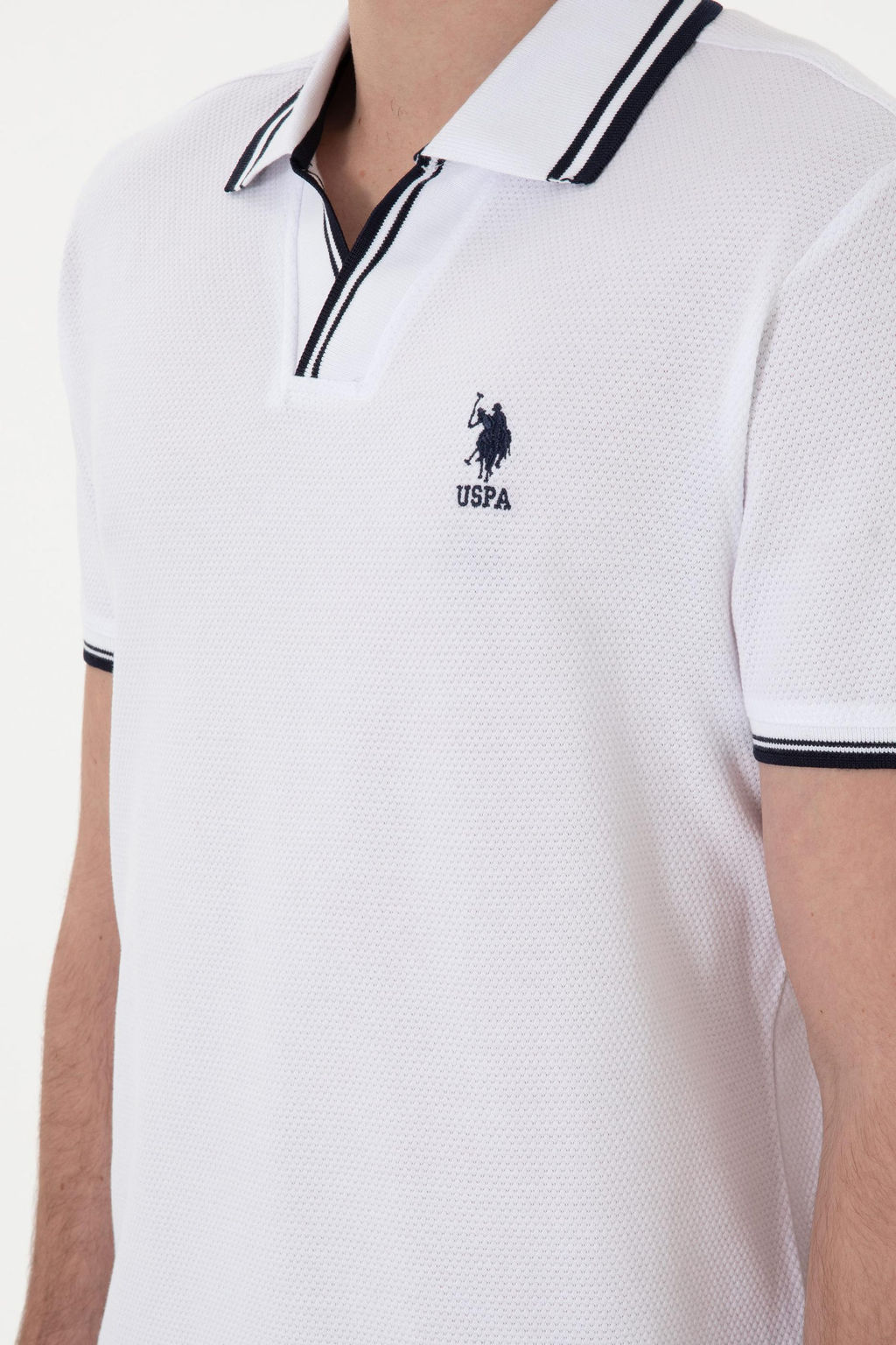 Erkek Slim Fit Polo Yaka Beyaz Ti__rt Sepette S_rpriz _ndirim - U.s. polo assn фото 7