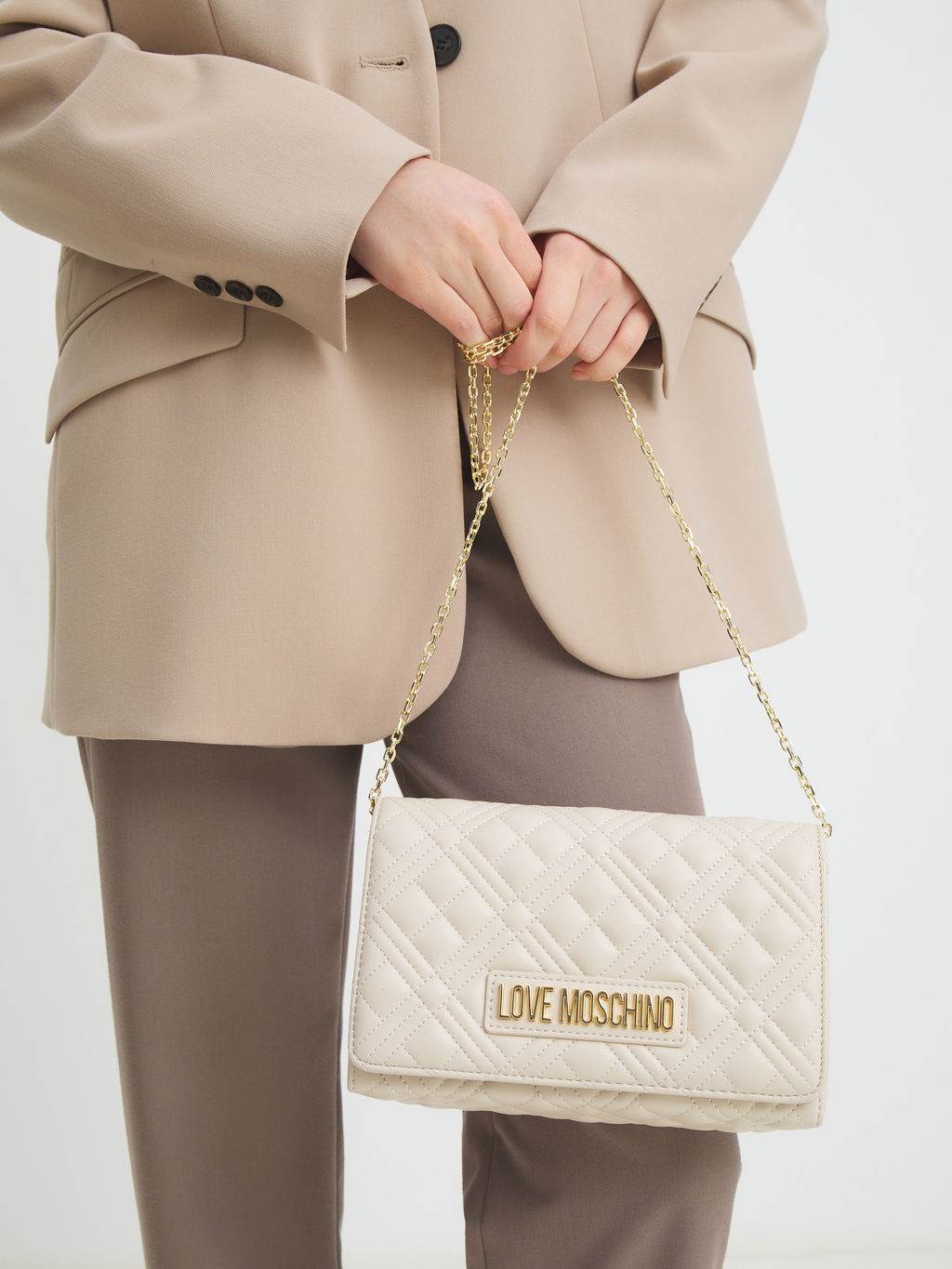 Клатч LOVE MOSCHINO SMART DAILY BAG Артикул 2935244, светло-бежевый  фото 8