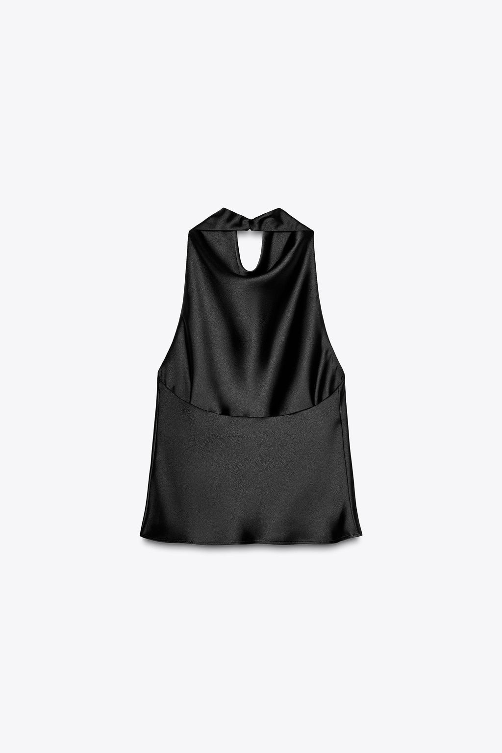 TOP HALTER SATINADO / Negro - Zara фото 8