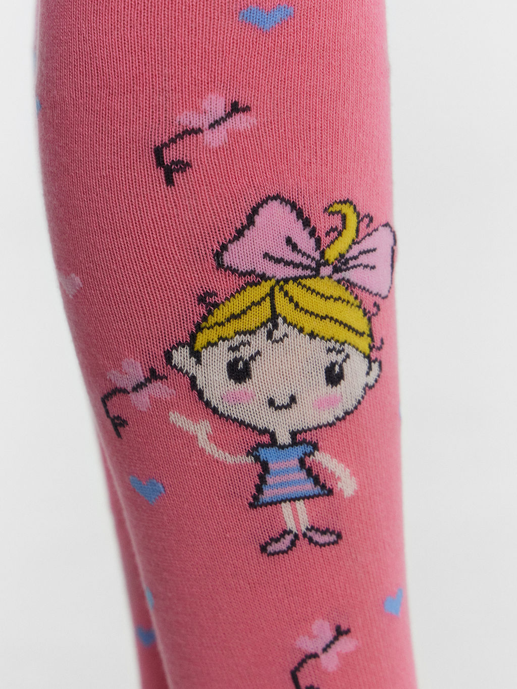 Цена за 3 пары! Колготки детские фиолетовые с рисунком в виде девочек - Mark formelle фото 4