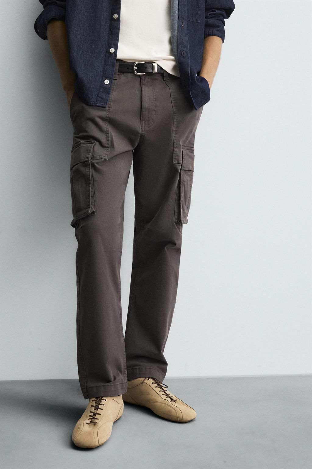 RELAXED FIT CARGO TROUSERS - Zara фото 5