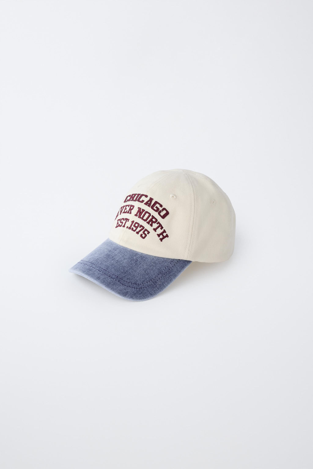GORRA VARSITY TEXTO BORDADO / Crudo / Marino - Zara фото 4