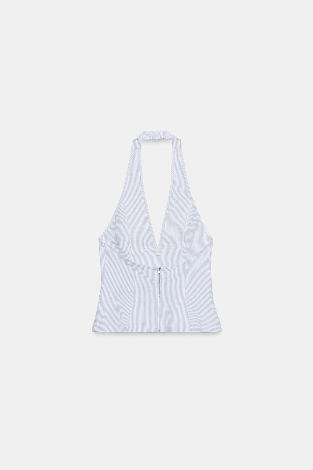 TOP HALTER BOTONES / Azul / Blanco - Zara фото 4