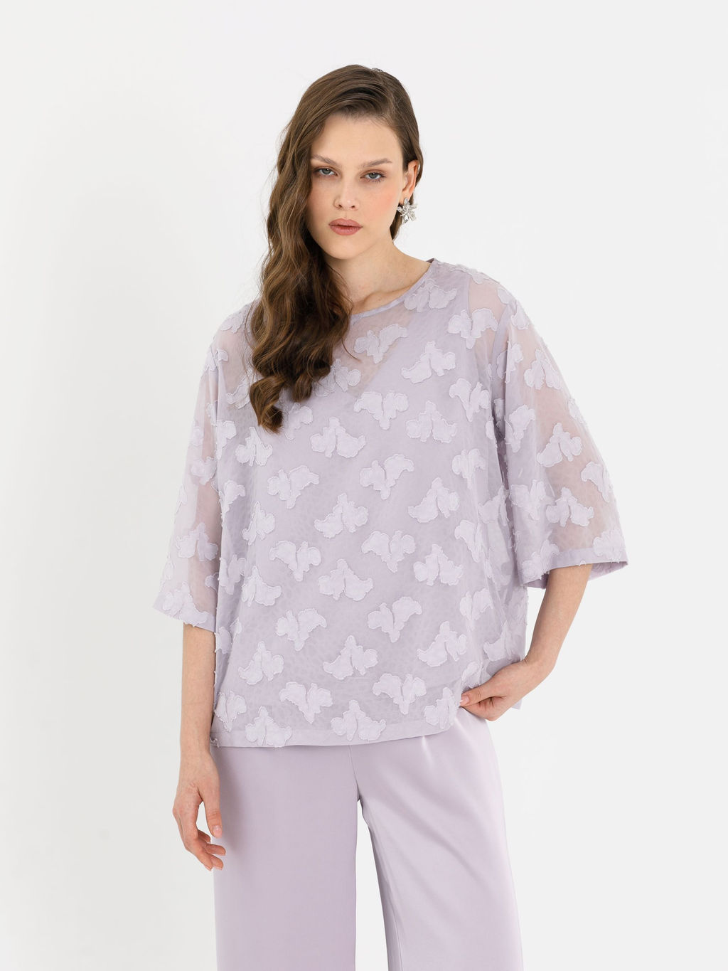 Комплект из топа и блузки Новый год