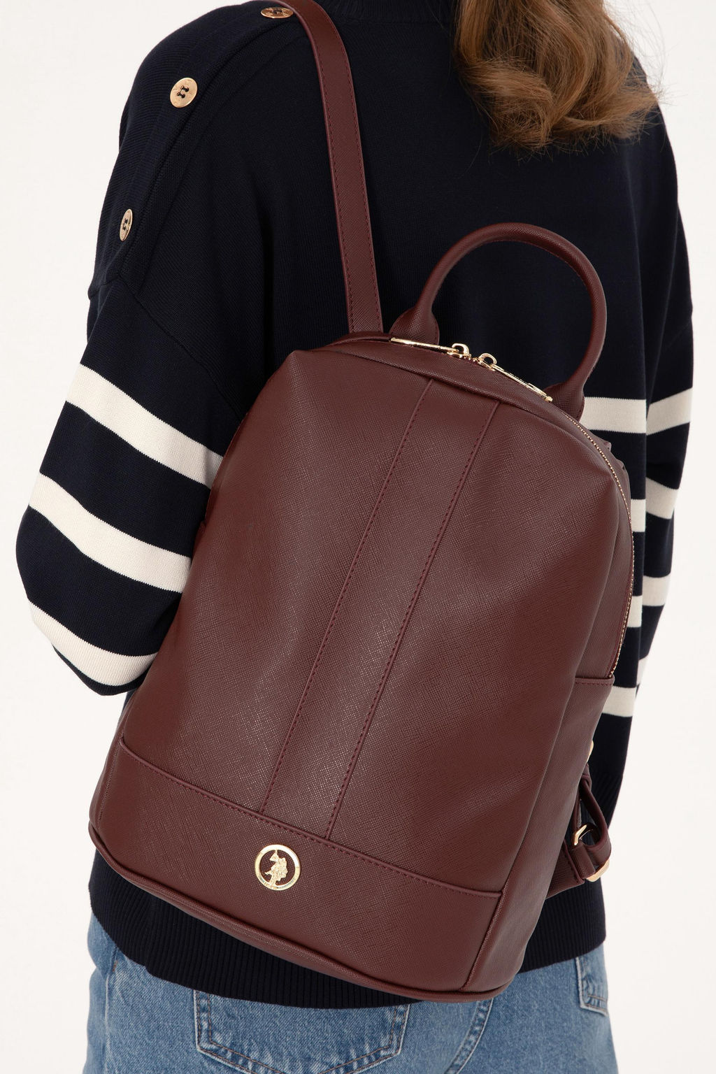 Женский бордово-красный рюкзак Неожиданная скидка в корзине - U.s. polo assn фото 2