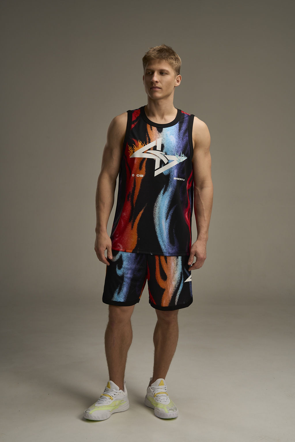 Шорты Черный/Оранжевый (Принт) SHOCK 4 Game Shorts