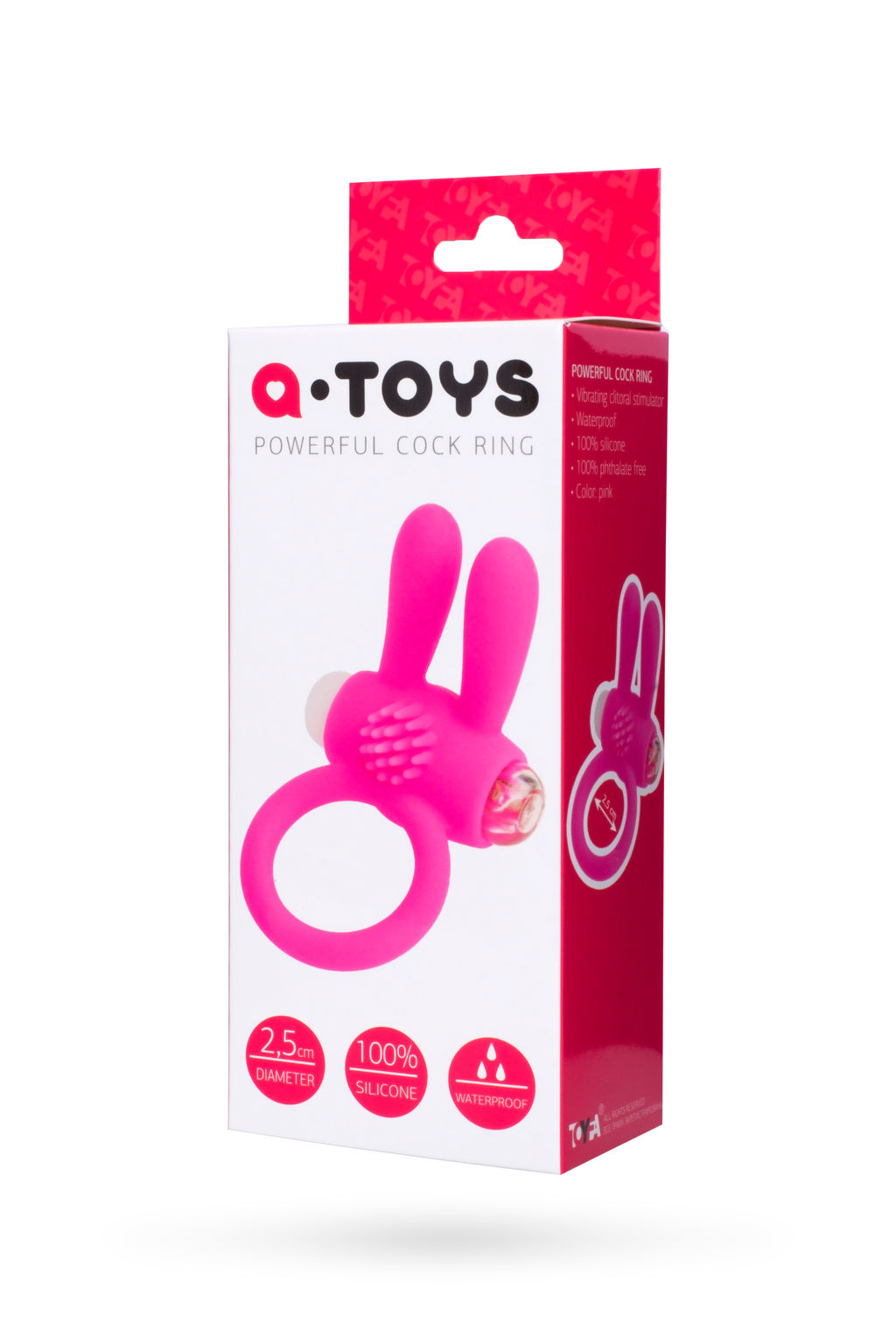 Эрекционное кольцо на пенис TOYFA A-Toys Rabbi, силикон, розовый, 2,5 см  фото 4