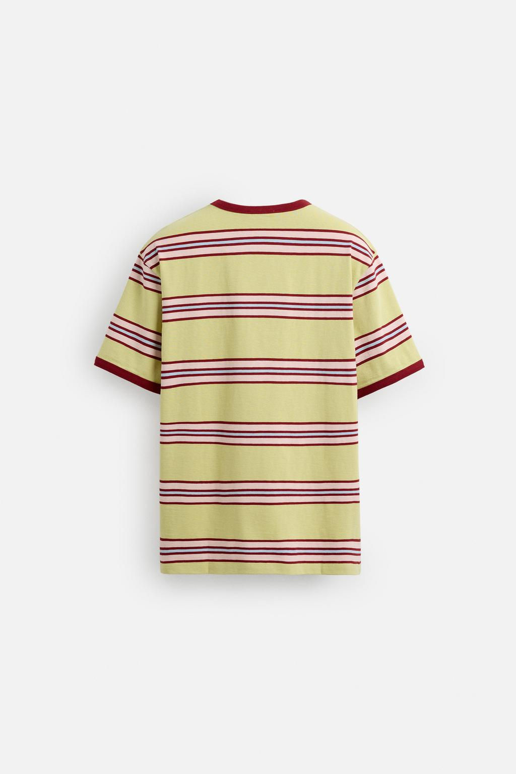 STRIPED CONTRAST T-SHIRT - Zara фото 8