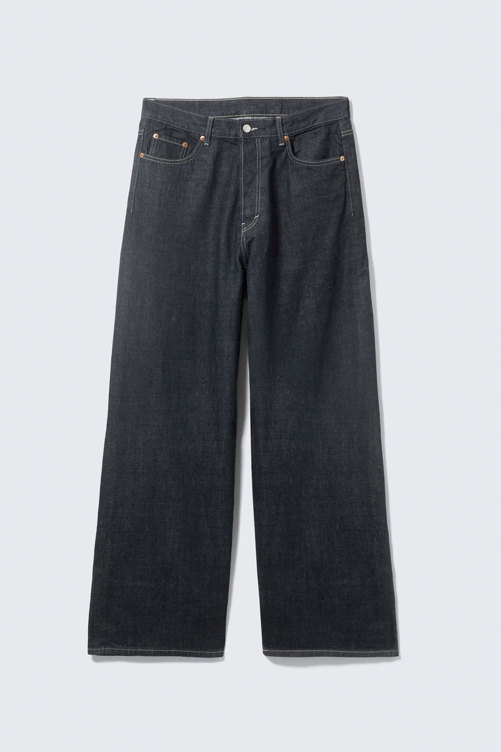 Vaqueros unisex de tiro medio y pernera baggy holgada Astro - H&m фото 8