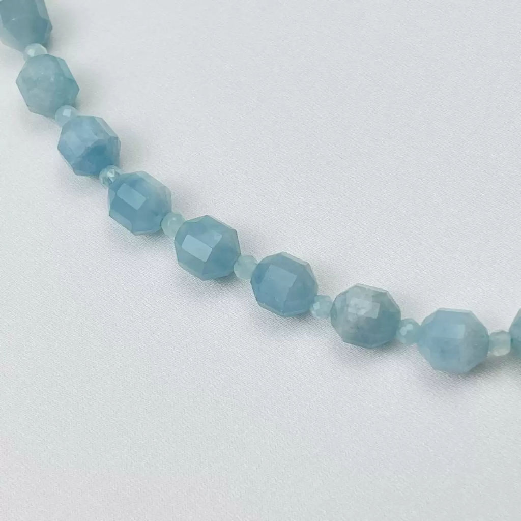 Бусы из Аквамарина (Бразилия) 54 см  +