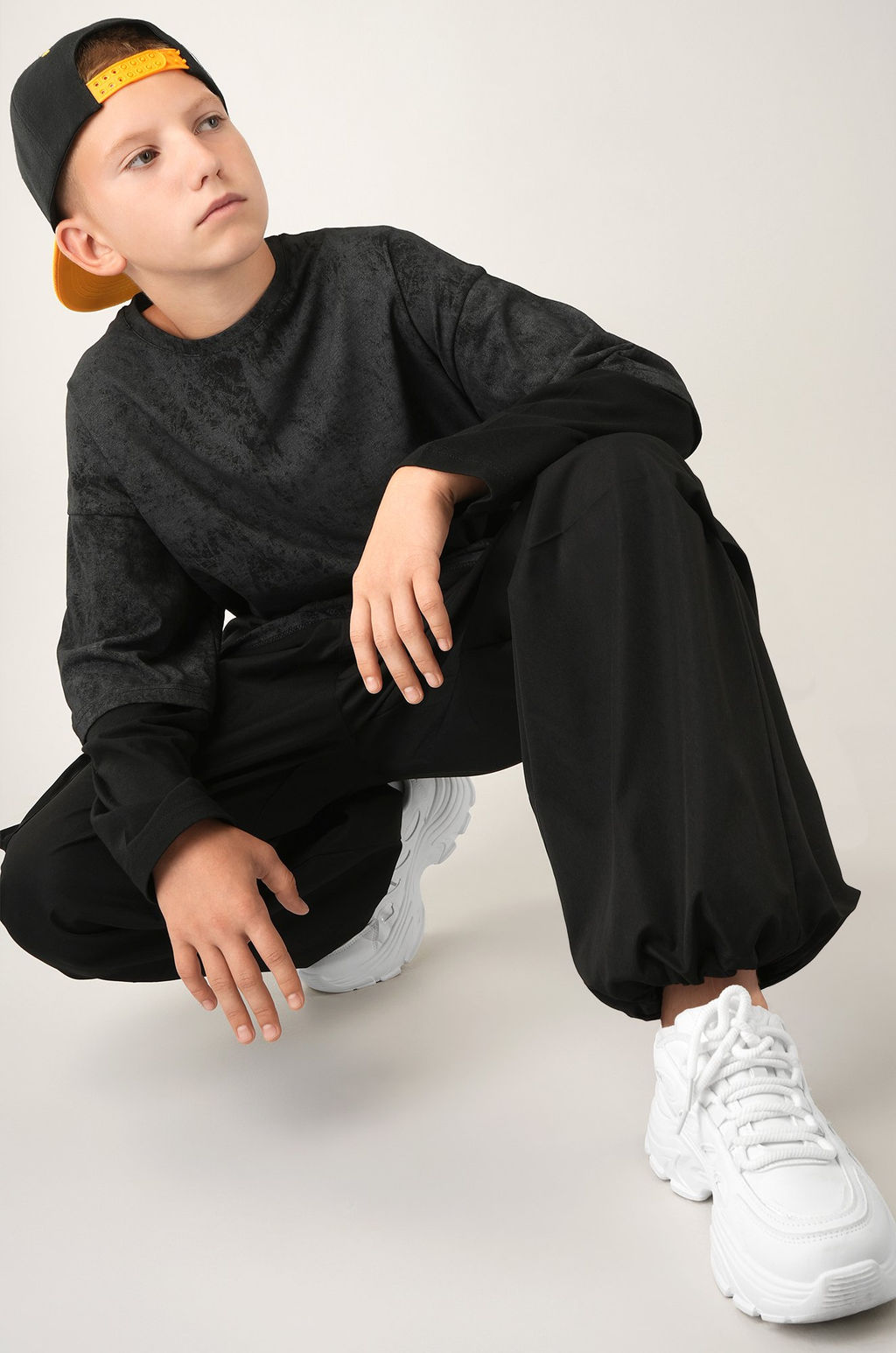 Детский лонгслив с двойным рукавом Happyfox