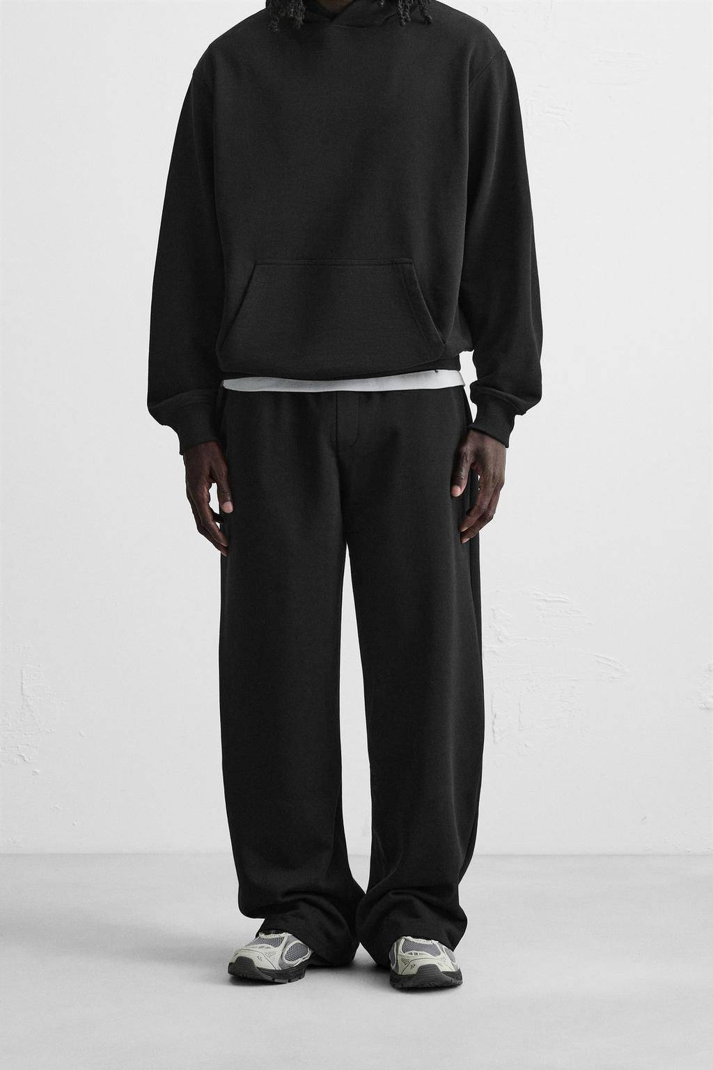 WIDE-LEG JOGGER TROUSERS - Zara фото 12