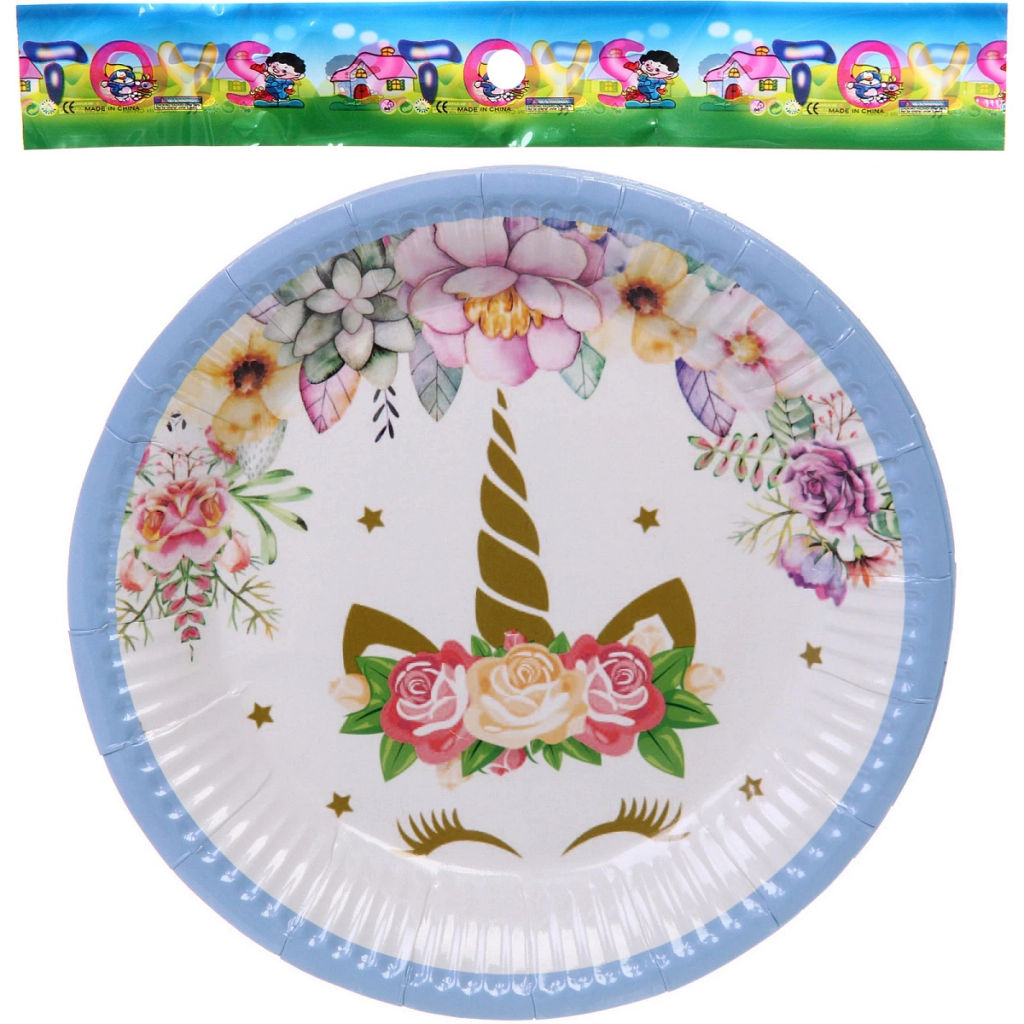 Тарелка бумажная 18 см в наборе 10 шт "Цветочный рай"