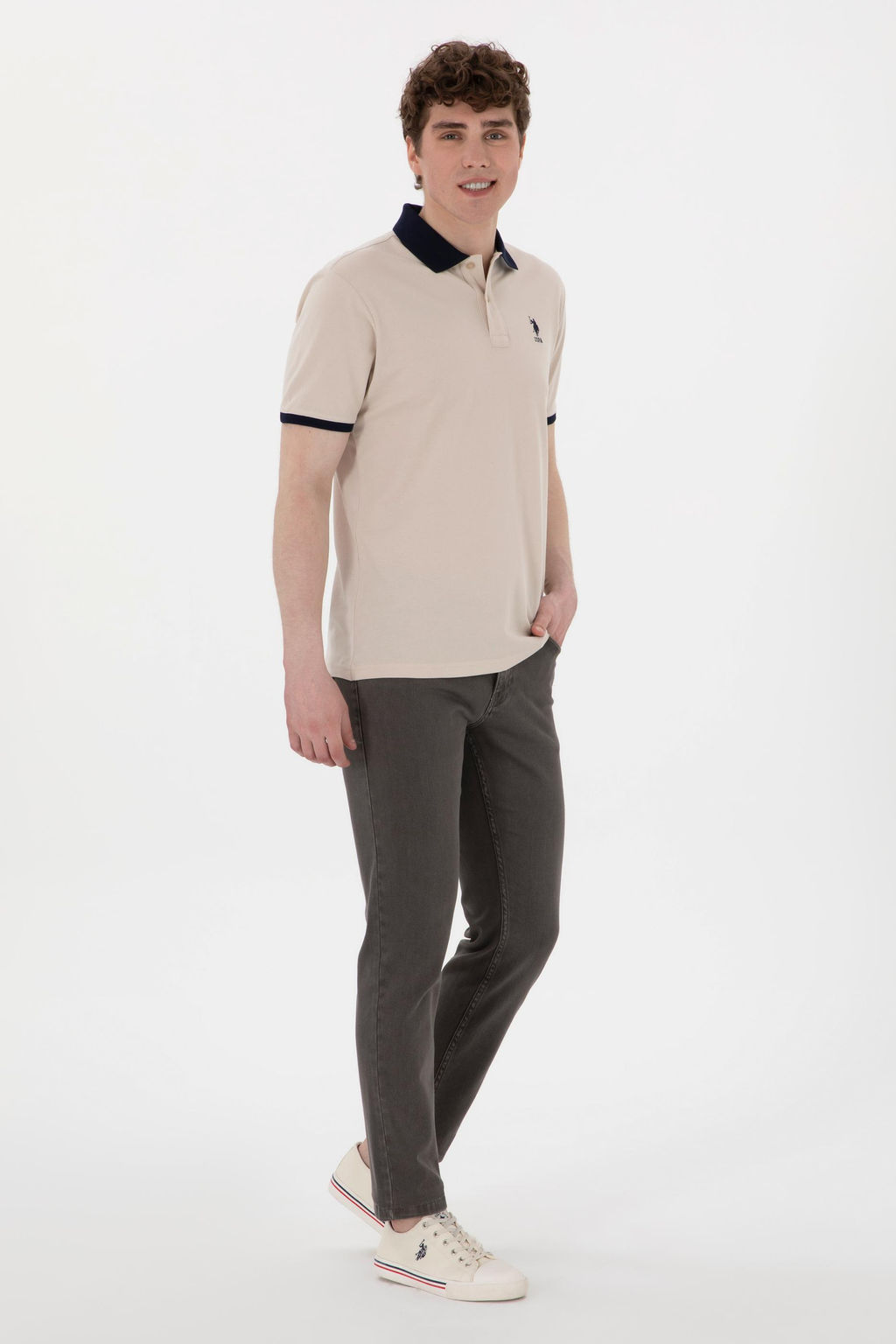 Erkek Regular Fit Polo Yaka Ta_ Basic Ti__rt Sepette S_rpriz _ndirim